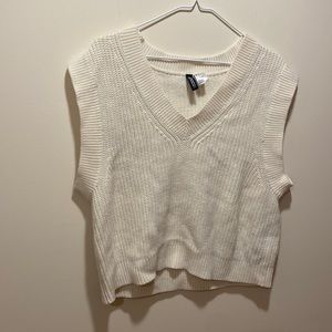 Cream colored sweater vest